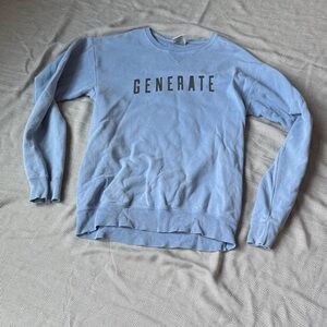 “Generate” ComfortWash Light Blue sweatshirt crewneck Small
